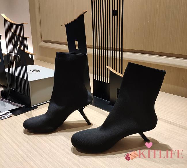 Kitlife Balenciaga Black Elastic Ankle Boot - 1
