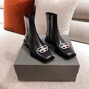 Kitlife Balenciaga Black Rim BB Zipped Short Boots - 1