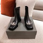 Kitlife Balenciaga Black Rim BB Zipped Short Boots - 5