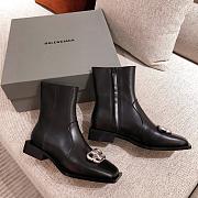 Kitlife Balenciaga Black Rim BB Zipped Short Boots - 2