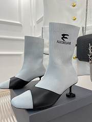 	 KITLIFE BALENCIAGA SOCK 50MM BOOTIE IN WHITE - 5