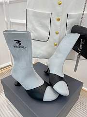 	 KITLIFE BALENCIAGA SOCK 50MM BOOTIE IN WHITE - 4