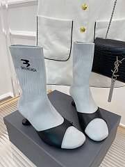 	 KITLIFE BALENCIAGA SOCK 50MM BOOTIE IN WHITE - 2