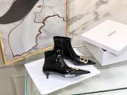 Kitlife Balenciaga Black BB Patent Leather Ankle Boots  - 5