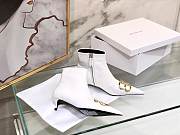 	 Kitlife Balenciaga White BB Patent Leather Ankle Boots - 5