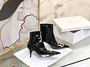 	 Kitlife Balenciaga Black BB Patent Leather Ankle Long Boots - 4