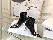 	 Kitlife Balenciaga Black BB Patent Leather Ankle Long Boots - 2