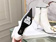 	 Kitlife Balenciaga White BB Patent Leather Ankle Long Boots - 5