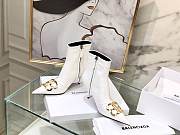 	 Kitlife Balenciaga White BB Patent Leather Ankle Long Boots - 4