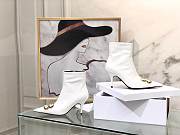 	 Kitlife Balenciaga White BB Patent Leather Ankle Long Boots - 3