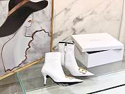 	 Kitlife Balenciaga White BB Patent Leather Ankle Long Boots - 2