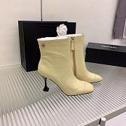 Kitlife Chanel Black/White/Yellow 19a Métiers D'art Paris Croc Embossed Leather Ankle Heels Boots - 3