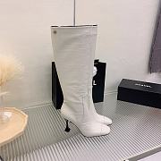 	 Kitlife Chanel Black/White/Yellow 19a Métiers D'art Paris Croc Embossed Leather Ankle Heels Long Boots - 2