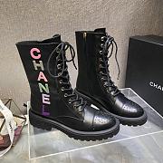 Kitlife Chanel Laced Black Smooth Leather Boots - 1