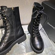 Kitlife Chanel Laced Black Smooth Leather Boots - 2