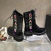 	 Kitlife Chanel Laced Black Leather Boots - 5