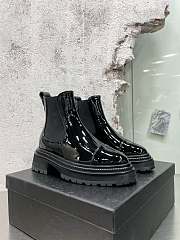 	 Kitlife Chanel Chelsea Ankle Patent Leather Boots  - 5