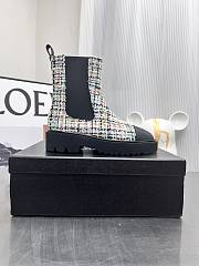 Kitlife Chanel Chelsea Tweed Black Leather Boots  - 1