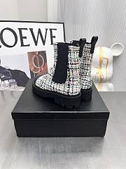 Kitlife Chanel Chelsea Tweed Black Leather Boots  - 4