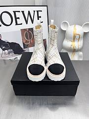 	 Kitlife Chanel Chelsea Tweed White Leather Boots - 4