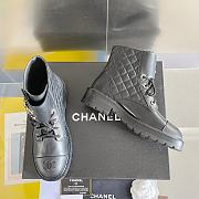 Kitlife Chanel Combat Boot Lambskin Calfskin Quilted Leather Black - 5