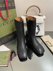 Kitlife Gucci Buckled black leather ankle boots - 2