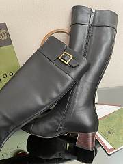 	 Kitlife Gucci Buckled black leather ankle high-knee boots - 5