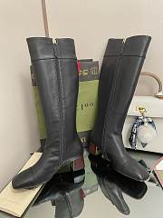 	 Kitlife Gucci Buckled black leather ankle high-knee boots - 2