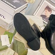 	 Kitlife Gucci Flat Boots Black Leather Small GG Logo - 4