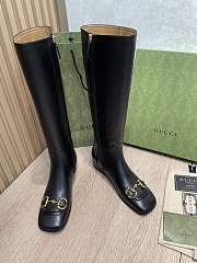 Kitlife Gucci Black Horsebit Leather Ankle Boots Short/Long - 2