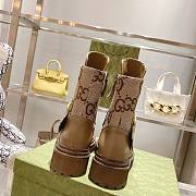 Kitlife Gucci Ankle Boots GG Blondie Logo Brown - 5