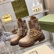 Kitlife Gucci Ankle Boots GG Blondie Logo Brown - 4