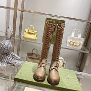 Kitlife Gucci Ankle Long Boots GG Blondie Logo Brown/Black - 4