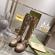 Kitlife Gucci Ankle Long Boots GG Blondie Logo Brown/Black - 3