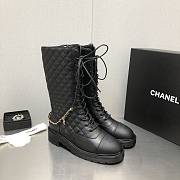 Kitlife Chanel Lace Up Lace-Ups Lambskin & Grained Calfskin Black 40mmm heel - 1