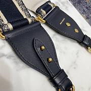 Kitlife Dior SHOULDER STRAP WITH RING Black Embroidery - 95x6cm - 4