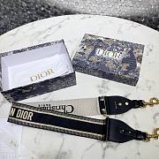 Kitlife Dior SHOULDER STRAP WITH RING Black Embroidery - 95x6cm - 3