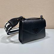 Kitlife Prada Monochrome Saffiano and leather black bag - 21x14x.65cm - 4