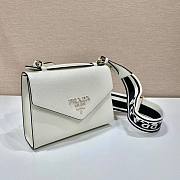 	 Kitlife Prada Monochrome Saffiano and leather white bag - 21x14x.65cm - 4