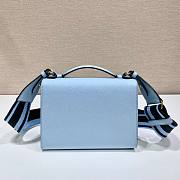 	 Kitlife Prada Monochrome Saffiano and leather blue bag - 21x14x.65cm - 5