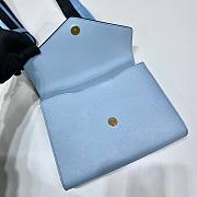 	 Kitlife Prada Monochrome Saffiano and leather blue bag - 21x14x.65cm - 3