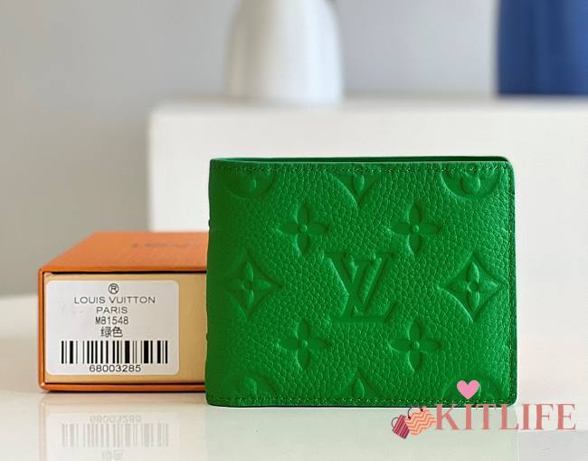 Kitlife Louis Vuitton Multiple Wallet Minty Green Taurillon Monogram leather - 11.5 x 9.0 x 1.5 cm - 1