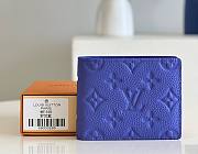 	 Kitlife Louis Vuitton Multiple Wallet Blue Taurillon Monogram leather - 11.5 x 9.0 x 1.5 cm - 1