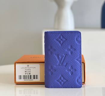 	 Kitlife Louis Vuitton Pocket Organizer Blue Taurillon Monogram leather - 8.0x 11.0x 1.0 cm