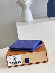 	 Kitlife Louis Vuitton Pocket Organizer Blue Taurillon Monogram leather - 8.0x 11.0x 1.0 cm - 4