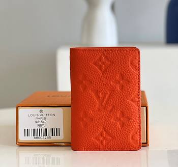 	 Kitlife Louis Vuitton Pocket Organizer Orange Taurillon Monogram leather - 8.0x 11.0x 1.0 cm