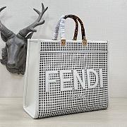 Kitlife Fendi Sunshine Medium Two-toned perforated leather shopper white - 35x31x17cm - 5