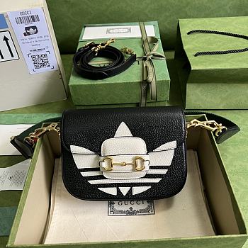 	 Kitlife Mini borsa adidas x Gucci Horsebit 1955 black - 20x14x5cm