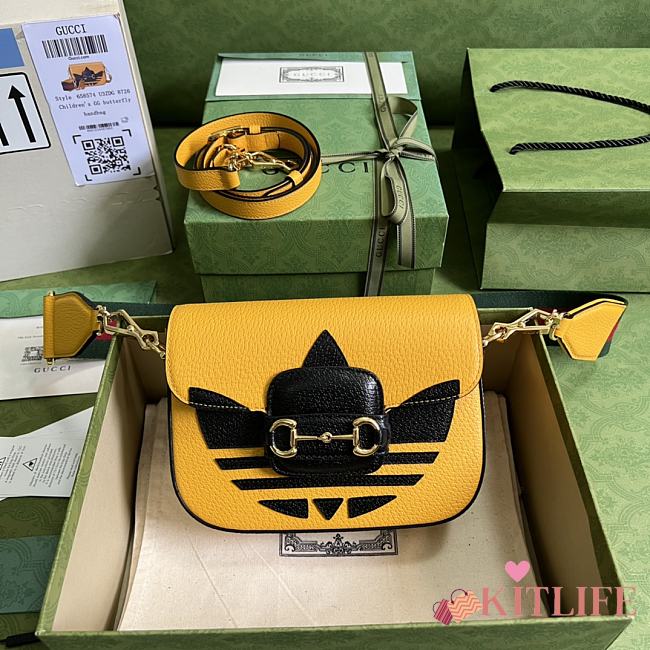 	 Kitlife Mini borsa adidas x Gucci Horsebit 1955 yellow - 20x14x5cm - 1