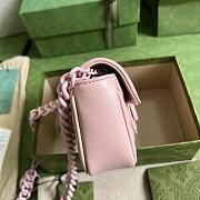 Kitlife Gucci GG Marmont Quilted buffed leather Shoulder Bag Pink - 16.5x10.2x5.1cm - 3